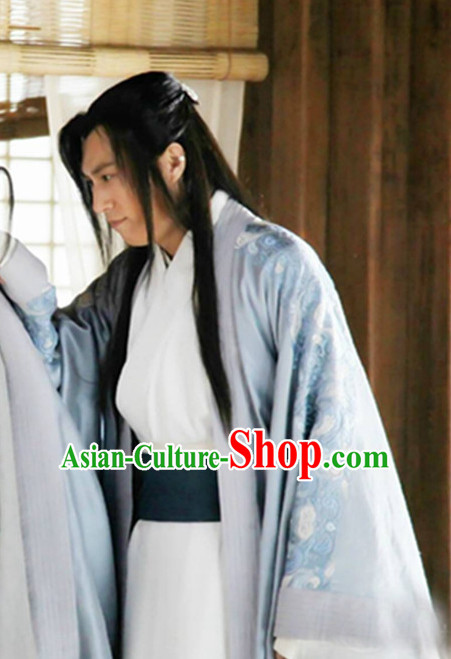 Chinese Men's Clothing _ Apparel Chinese Traditional Dress Theater and Reenactment Costumes and Headwear Complete Set