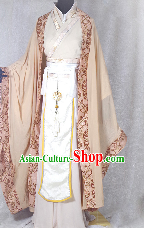 Chinese Ancient Han Fu Prince Clothing Robes Tunics Accessories Traditional China Clothes Adults Kids