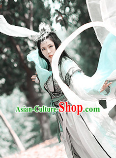 Chinese Ancient Han Fu Clothing Robes Tunics Accessories Traditional China Beauty Clothes Adults Kids