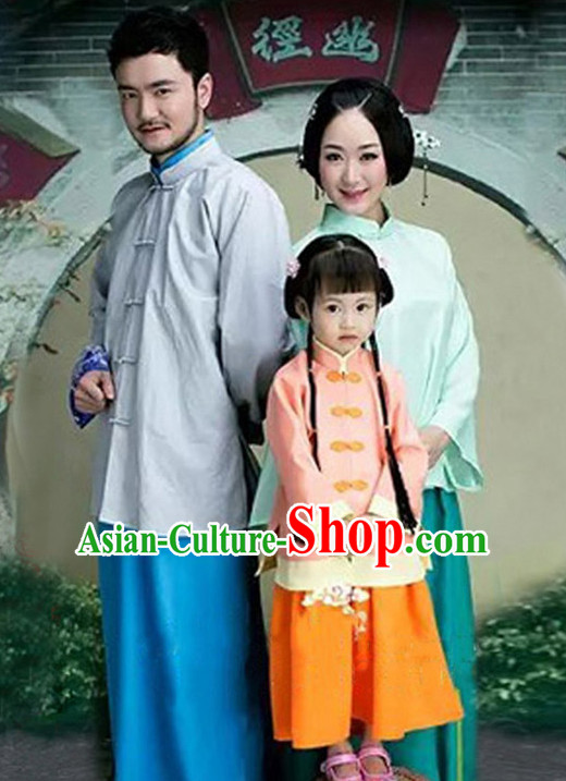 Top Chinese Traditional Men and Women's Clothing _ Apparel Chinese Traditional Dress Theater and Reenactment Robes Complete Set