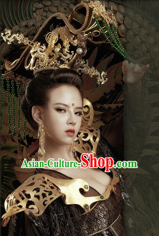 Ancient Chinese Empress Hair Hat Hair Accessories Headpiece Headdress Phoenix Crown Hair Decoration