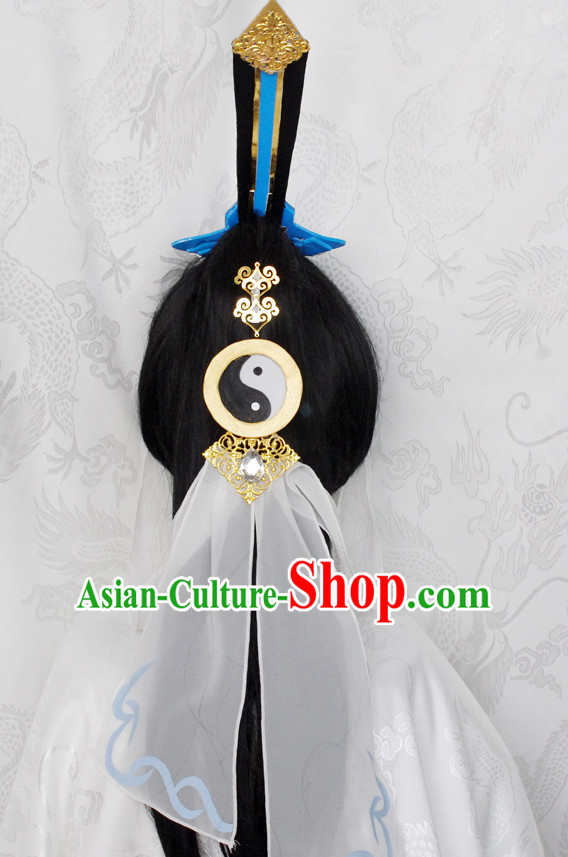 Top Chinese Traditional Cosplay Suphero Supheroine Classical Taoist Headwear Hat