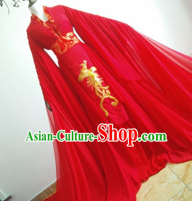 Ancient Chinese Empress Princess Imperial Wedding Dresses Hanzhuang Han Fu Han Clothing Traditional Chinese Dress Hanfu National Costume Complete Set for Women
