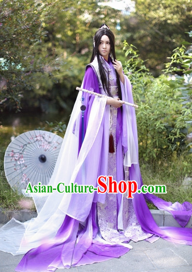 Top Chinese Ancient Artist Clothing Theater and Reenactment Costumes Complete Set for Men
