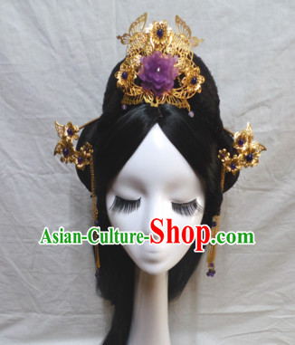 Chinese Classic Headwear Crowns Hats Headpiece Hair Accessories Jewelry Set