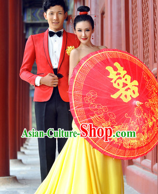 Asian Dance Umbrella China Handmade Double Happiness Wedding Umbrellas Stage Performance Umbrella Dance Props