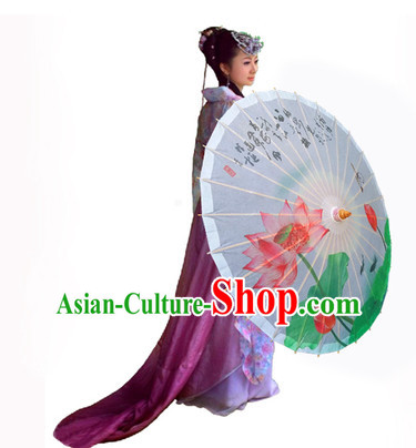 Traditional Rainproof Handmade Chinese Classic Oil Paper Umbrellas China Dance Umbrella Stage Performance Umbrella Dancing Props