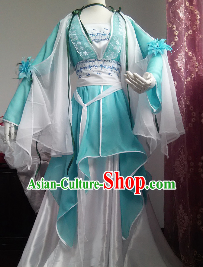 Ancient Chinese Royal Costumes Flower Costume Traditional Chinese Fairy Hanfu Han Fu Costumes Ancient Cosplay Complete Set