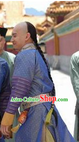 Chinese Qing Black Long Wigs for Men