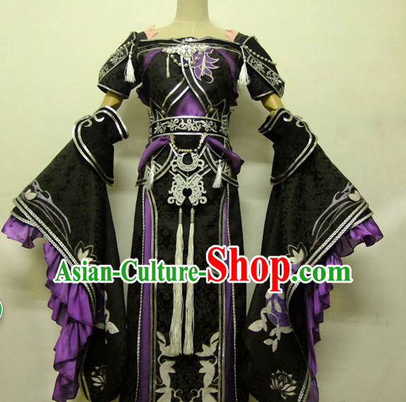 Special Ancient Chinese Heroine Armor Costumes Body Costume Dresses Complete Set