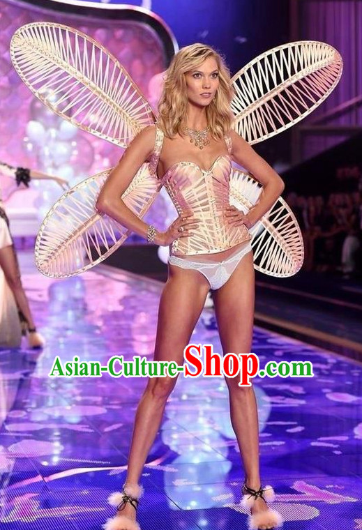 Model Feather Butterfly Dance Costumes Popular Ostrich Feathers Fancy Costume Stage Drama Costumes Angel Wings Parade Costume Complete Set