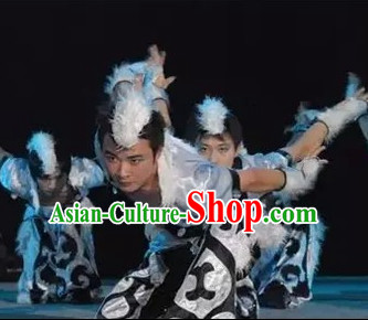 Professional Stage Performance Wolf Dance Costumes Complete Set for Boys or Men