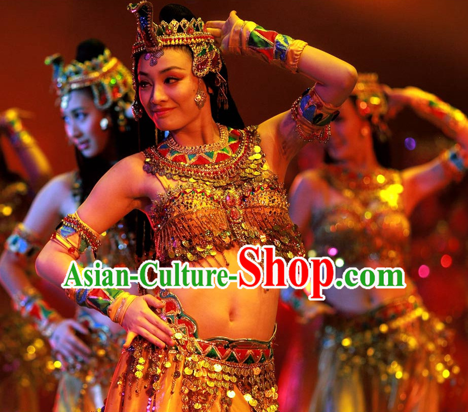 Professional Stage Performance Arab Dance Costumes Complete Set for Women or Girls