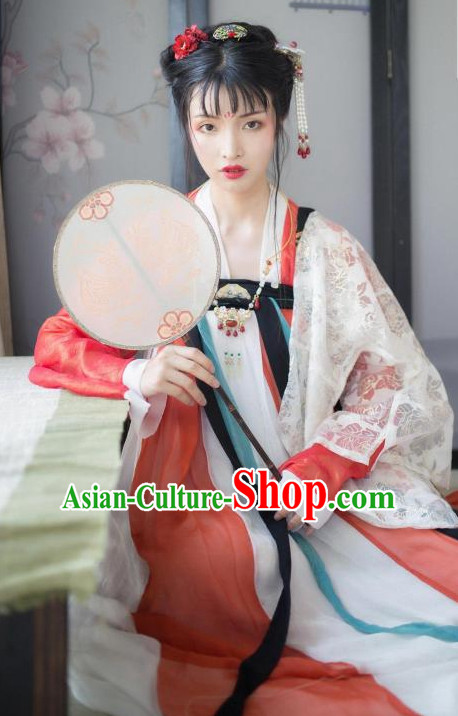 Ancient Chinese Clothing Traditional Hanfu Hanbok Kimono Dress National Costume Dresses Complete Set