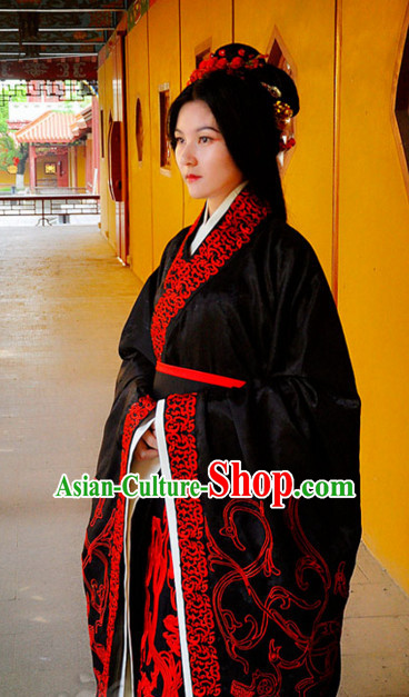 Ancient Chinese Princess Wedding Dresses Hanfu Classical Dress National Ceremonial Costumes Clothing and Hair Jewelry Complete Set