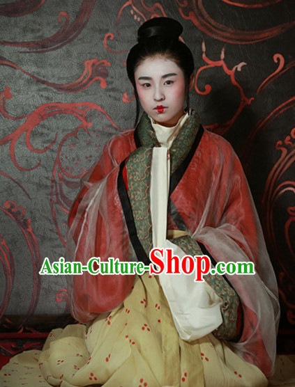 Special Events Ancient Chinese Hanfu Wedding Dress Hanbok Kimono Complete Set for Women