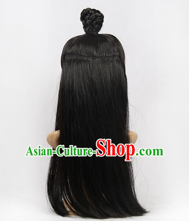 Chinese Ancient Swordsman Long Wig Set