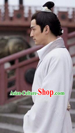 Chinese Ancient Swordsman Long Wig Set, Traditional Chinese Wig Hoods for Men