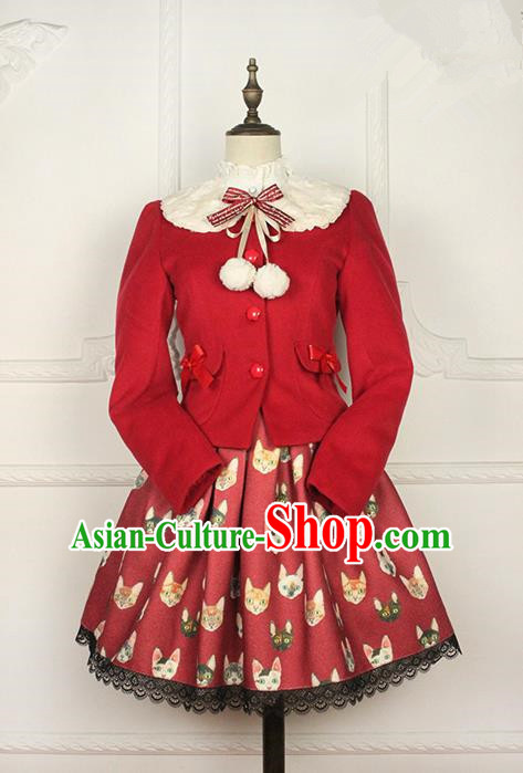 Traditional Classic Elegant Women Costume Woolen Bust Skirt, Restoring Ancient Princess Wool Giant Swing Bubble Skirt for Women
