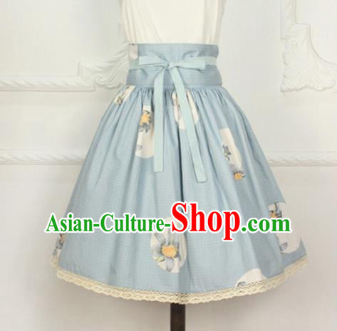 Traditional Japanese Restoring Ancient Kimono Costume Small Skirt, China Modified Short Sweet Pleated Skirt for Women