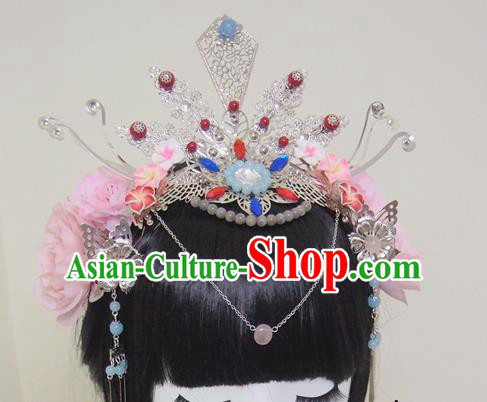 Traditional Chinese Ancient Jewelry Accessories, Ancient Chinese Imperial Princess Wedding Hair Step Shake Phoenix Coronet, China Wedding Bride Hairpin for Women