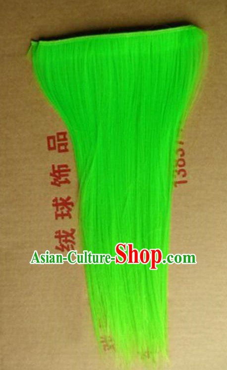 Lion Dance Accessory Dragon Dance Falsie Artificial Whiskers for Peking Opera Green
