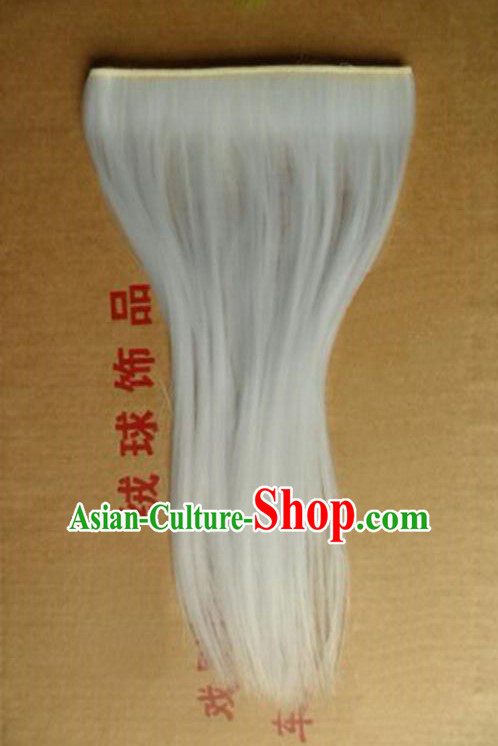 Lion Dance Accessory Dragon Dance Falsie Artificial Whiskers for Peking Opera White