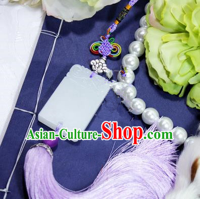 Chinese Ancient Cosplay Jewelry Accessories, Chinese Traditional Royal Prince Jade Pendant, Ancient Chinese Cosplay Swordsman Knight Wearing Jade for Men