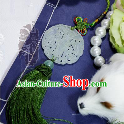 Chinese Ancient Cosplay Jewelry Accessories Waist Decorations, Chinese Traditional Royal Prince Jade Pendant, Ancient Chinese Cosplay Swordsman Knight Wearing Jade for Men