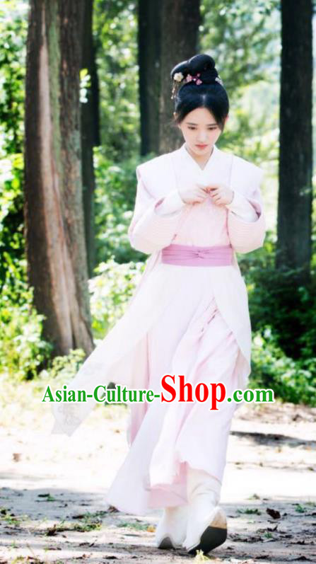 Asian China Tang Dynasty Nobility Lady Costume, Traditional Chinese Ancient Princess Hanfu Clothing