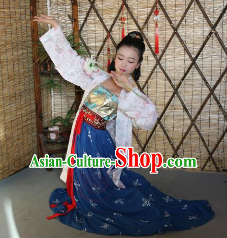 Traditional Chinese Ancient Young Lady Costume, Asian China Song Dynasty Imperial Concubine Hanfu BeiZi Clothing for Women