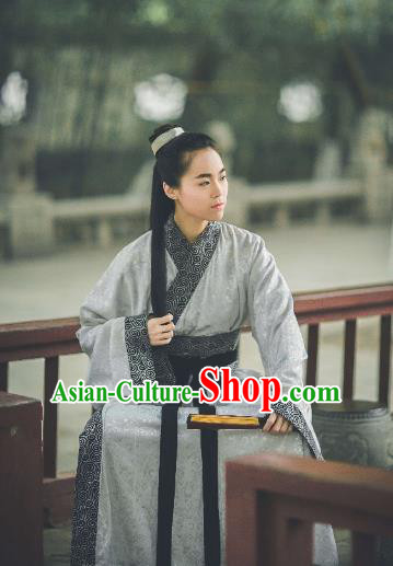 Traditional Chinese Qin Dynasty Prince Embroidered Costume, Asian China  Ancient Swordsman Clothing for Men