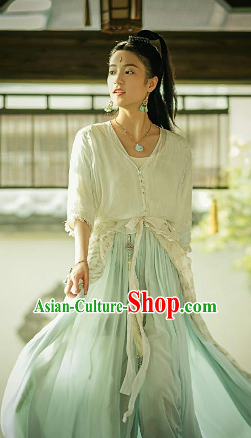 Traditional Chinese Southern and Northern Dynasties Palace Lady Clothing, Asian China Ancient Princess Costume for Women