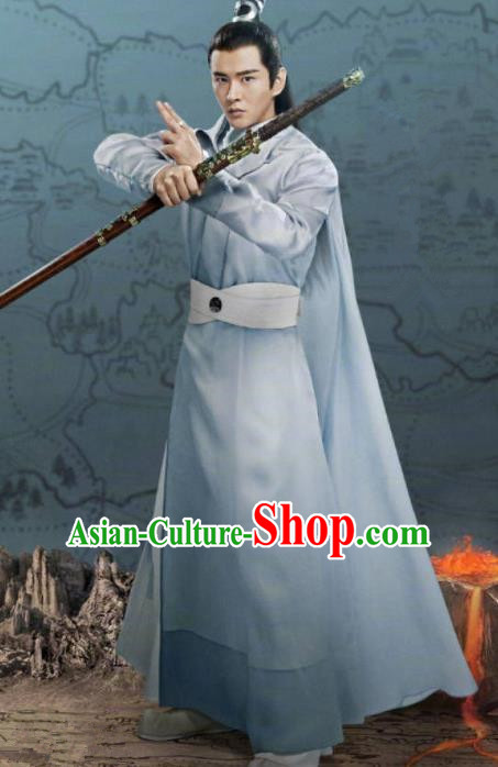Traditional Chinese Legend Of Fu Yao Swordsman Clothing, China Ancient Nobility Kawaler Embroidered Costume for Men