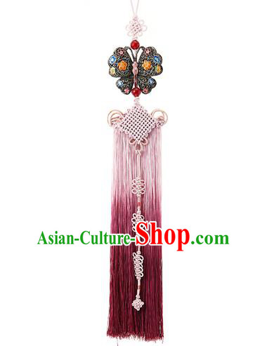 Traditional Korean Accessories Waist Pendant, Asian Korean Fashion Wedding Butterfly Tassel Waist Decorations for Women