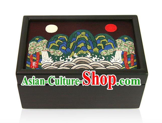 Traditional Korean Craft Handmade Card Case, Asian Korean Wedding Jewellery Box for Women