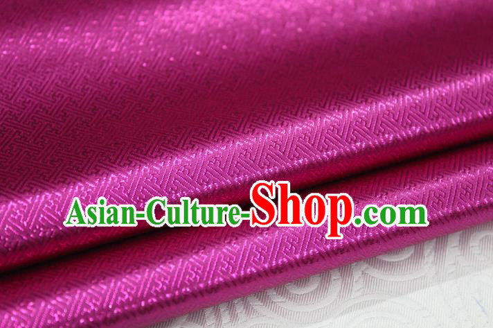 Chinese Traditional Royal Palace Pattern Mongolian Robe Rosy Brocade Fabric, Chinese Ancient Emperor Costume Drapery Hanfu Tang Suit Material