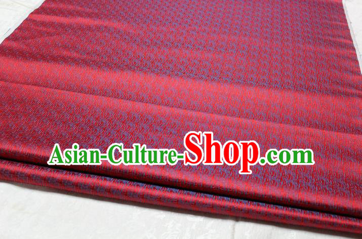 Chinese Traditional Ancient Costume Palace Pattern Red Brocade Cheongsam Satin Mongolian Robe Fabric Hanfu Material