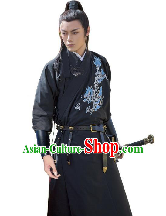 Traditional Chinese Ming Dynasty Swordsman Imperial Guards Hanfu Embroidered Clothing for Men