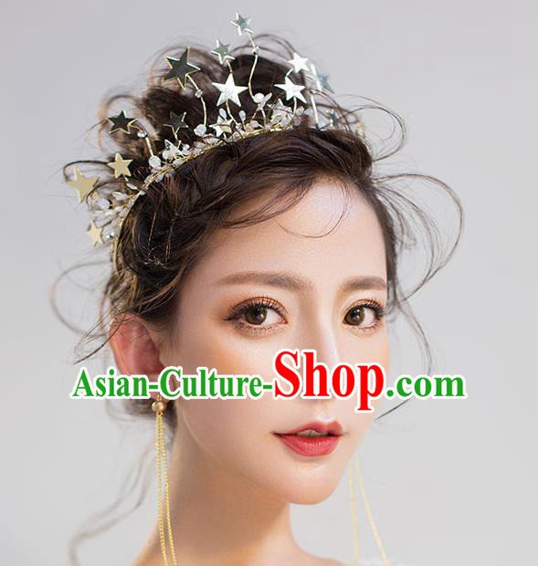 Chinese Traditional Bride Hair Jewelry Accessories Wedding Star Hair Clasp Headwear for Women