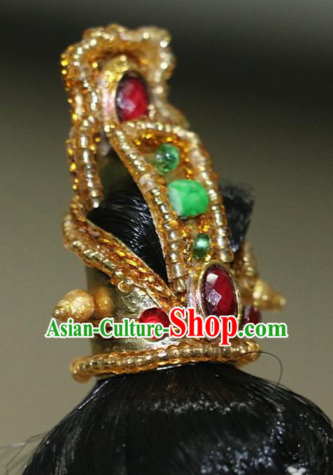 Chinese Traditional Silk Figurine Doll Hair Accessories Royal Highness Crown Headwear