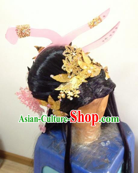 Chinese Traditional Ancient Fairy Princess Hair Accessories Handmade Hairpins Complete Set for Women