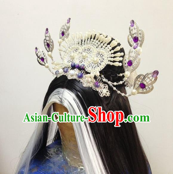 Chinese Traditional Ancient Queen Hair Accessories Hairpins Step Shake Phoenix Coronet for Women