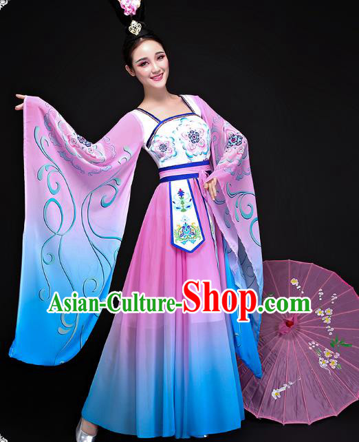 Traditional Chinese Ancient Classical Dance Hanfu Clothing Tang Dynasty Princess Embroidered Costume for Women