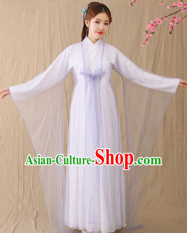 Traditional Chinese Han Dynasty Palace Princess Hanfu Costume, China Ancient Peri Fairy Embroidered Clothing for Women