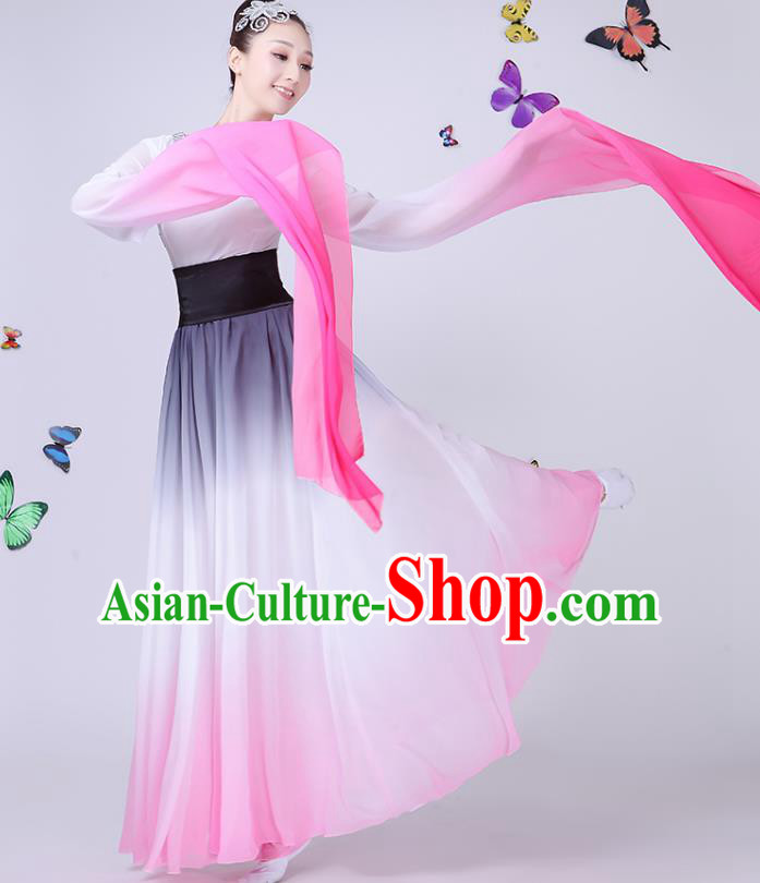 Traditional Chinese Modern Dance Opening Dance Clothing Chorus Folk Umbrella Dance Water Sleeve Dress for Women