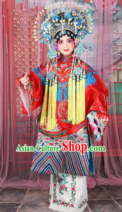 Chinese Beijing Opera Actress Imperial Concubine Embroidered Costume, China Peking Opera Young Lady Embroidery Clothing