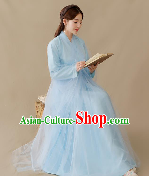 Traditional Chinese Ancient Palace Lady Fairy Costume, China Han Dynasty Princess Hanfu Clothing for Women