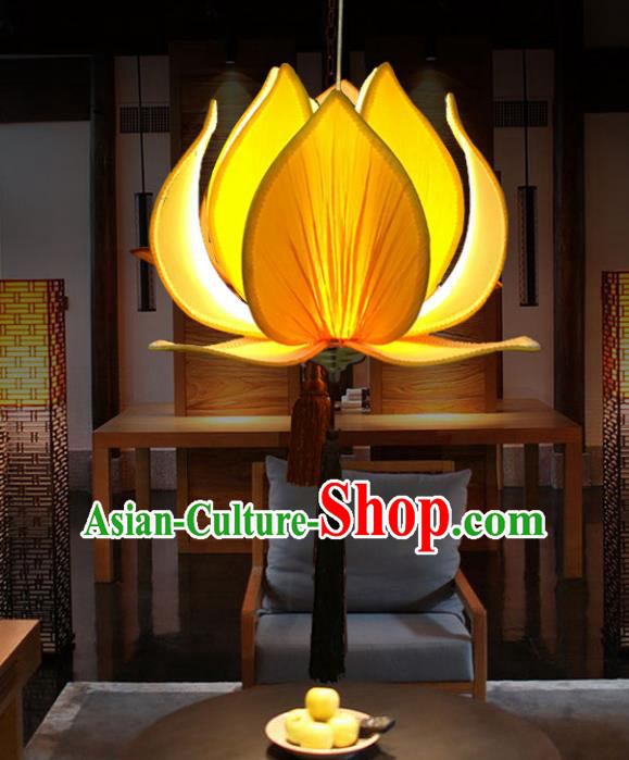 Chinese White Gourd Silk Table Palace Lantern  Replica Palace Lamp