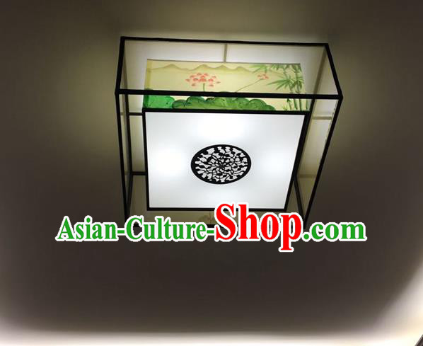 Chinese White Gourd Silk Table Palace Lantern  Replica Palace Lamp